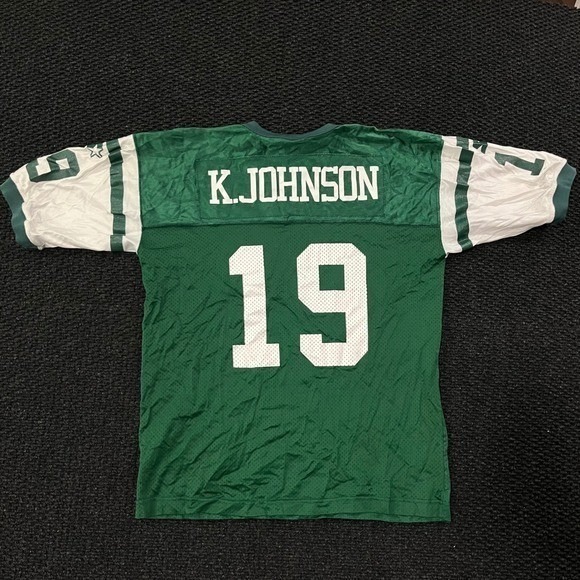 Starter New York Jets Keyshawn Johnson 19 Jersey Green Youth Large 14-16 Vintage - Picture 5 of 7